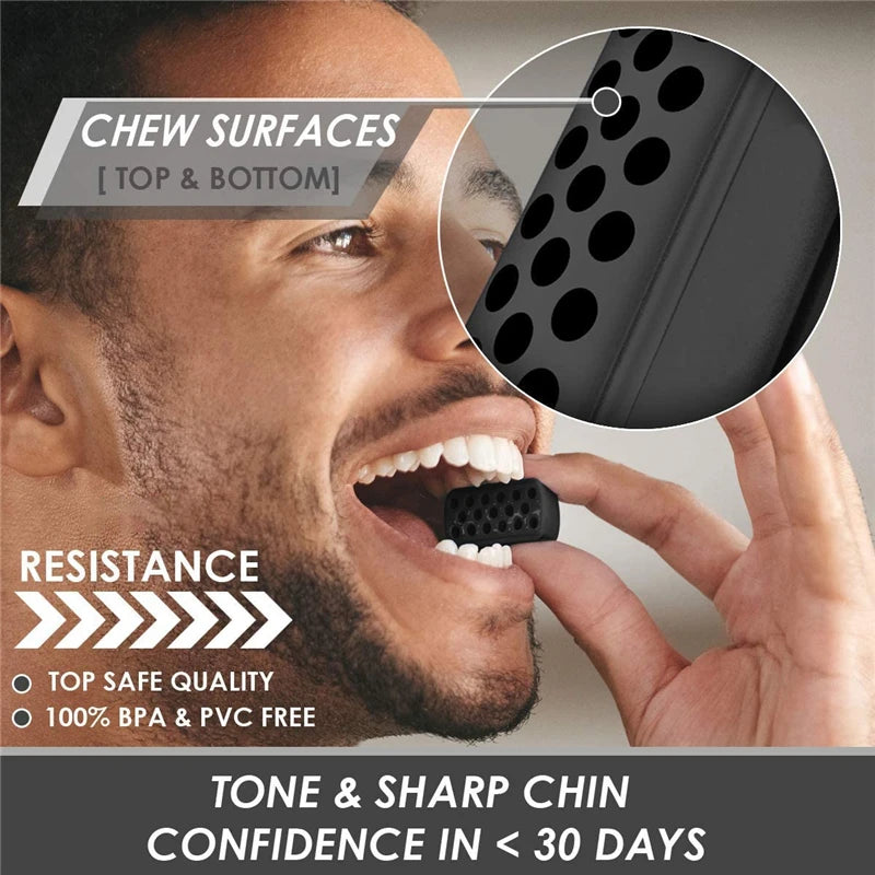 Dropshipping Facial Jaw Exerciser Gym Fitness Ball JawLine Muscle Training Double Chin Reducer Neck Face Slimming Mouth Jawliner