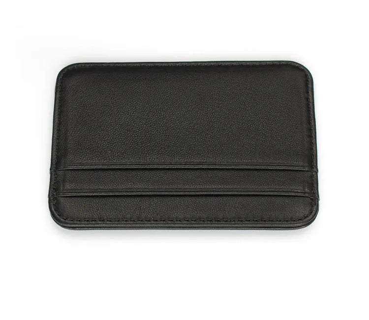 New Slim 100% Sheepskin Genuine Leather Men's Wallet Male Thin Mini ID Credit Card Holder Small Cardholder Purse For Man