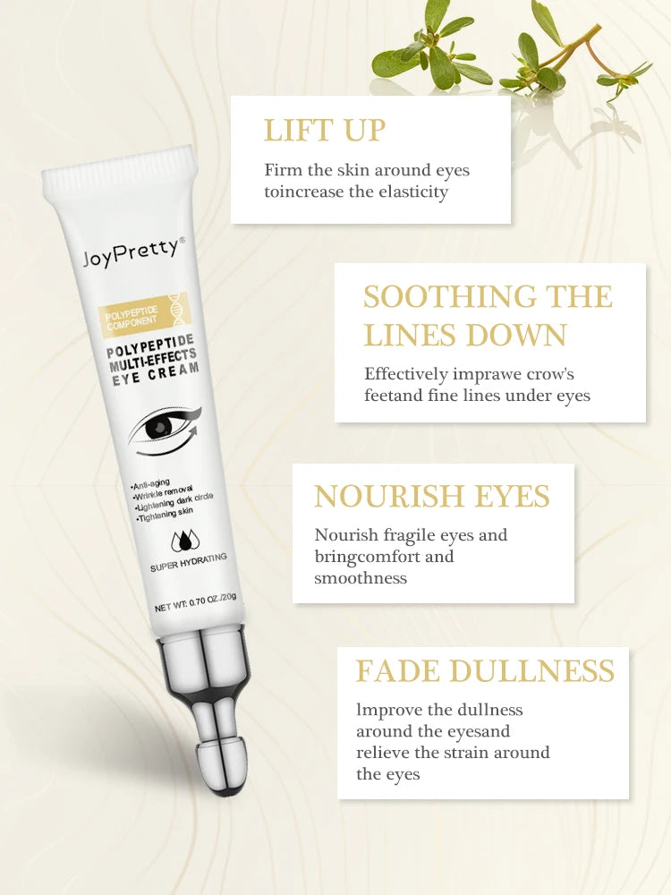 JoyPretty Anti Dark Circles Eye Cream Peptide Remove Bags Under The Eyes Lifting Fine Lines Eye Serum Skin Care Beauty Health