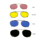 Depp Style Round Clip On Sunglasses Lens Blue Pink Yellow Green Polarized Sun Glasses For Women Men Fashion Tinted Clip-On Lens