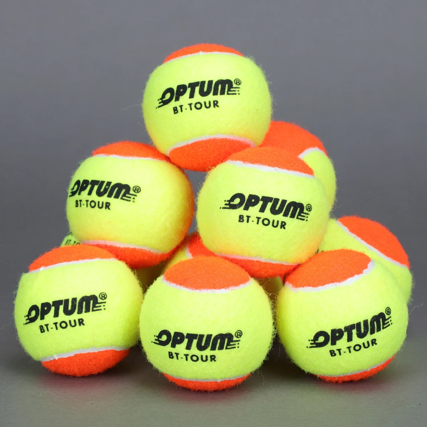 12pcs OPTUM BT-TOUR 50% Pressure Beach Tennis Balls With Mesh Shoulder Bag