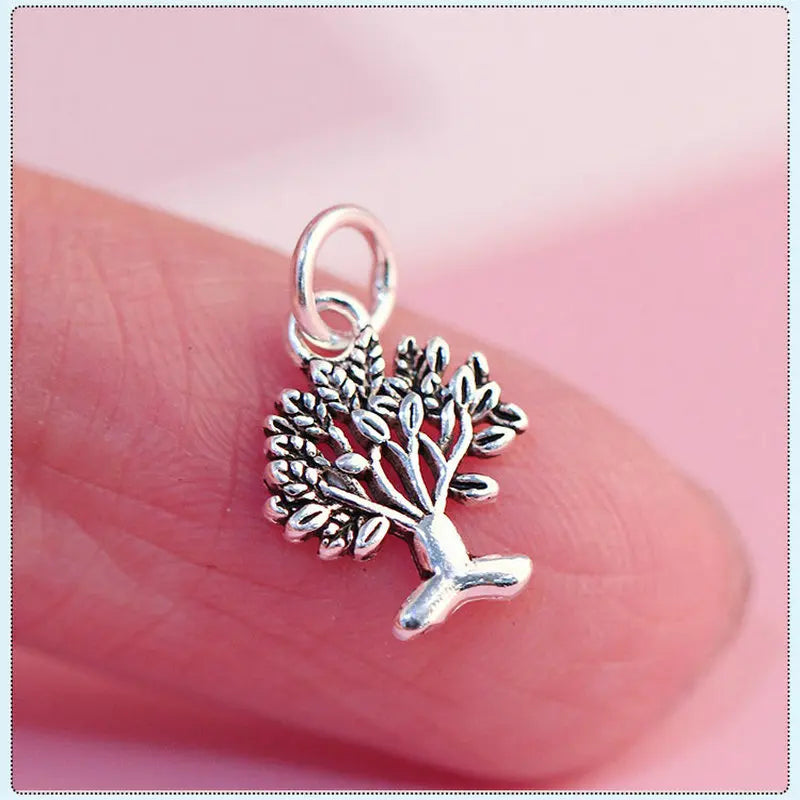 1PC  925 Sterling Silver Arbor Vitae Life Tree Charm Pendant for DIY Necklace Bracelet Making S925 Fine Jewelry