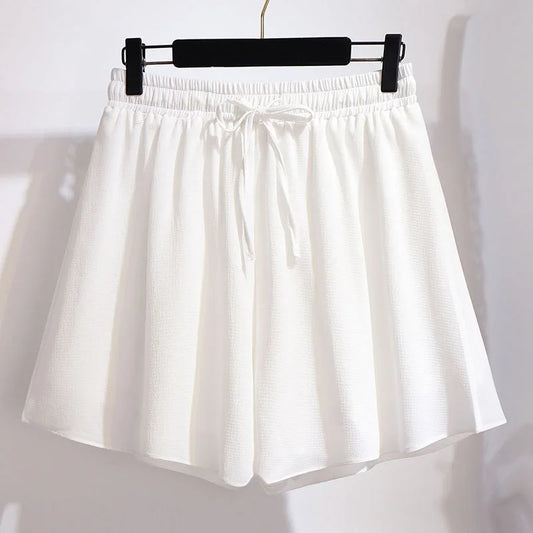 Plus Size 6XL 150KG Women Chiffon Shorts new arrival casual summer hot sale women shorts Casual Black White Shorts