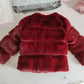 Baby Girls Faux Fur Coat Winter Children Girls Long Sleeve Christmas Jacket Warm Kids Girls Snow Coat Girls Outerwear Clothing