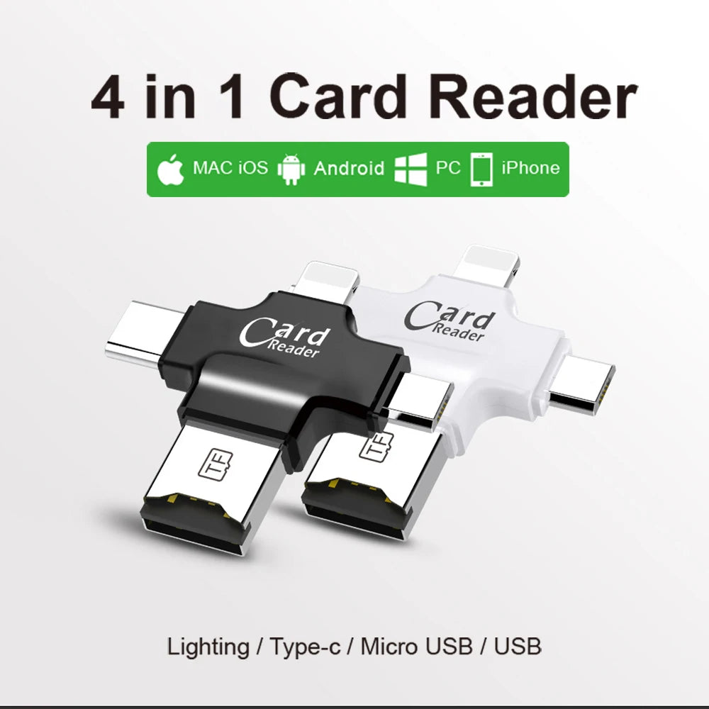 Micro SD TF Card Reader Flash Memory card adapter for Apple iPhone iPad Android Phone MacBook Computer