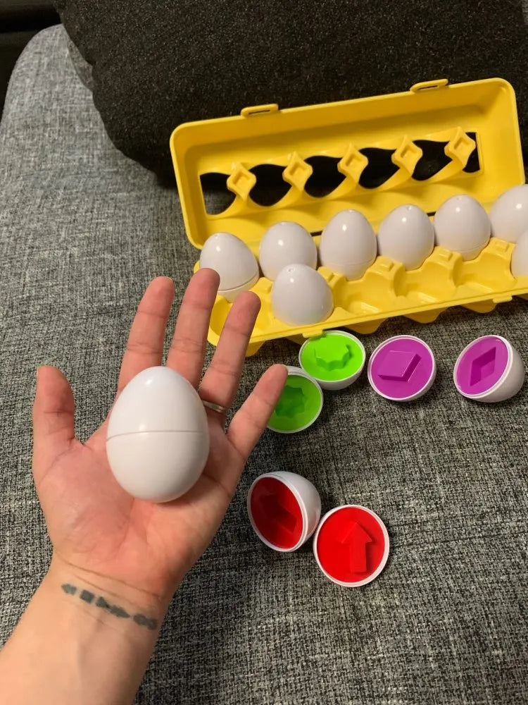 Baby Learning Educational Toy Smart Egg Toy Games Shape Matching Sorters Toys Montessori Eggs Toys For Kids Children 2 3 4 Years