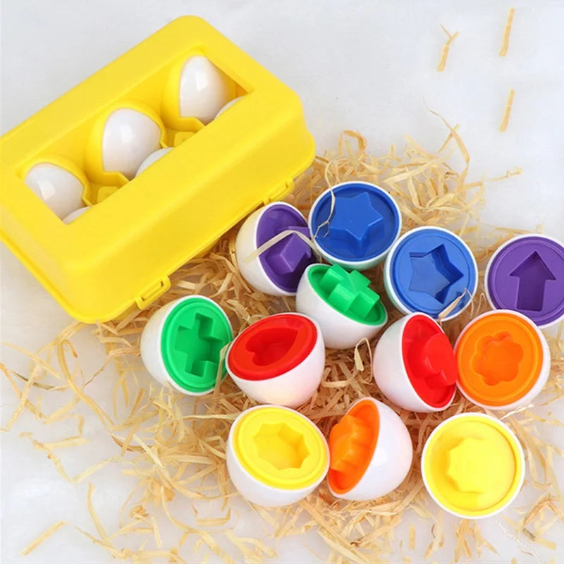 Baby Learning Educational Toy Smart Egg Toy Games Shape Matching Sorters Toys Montessori Eggs Toys For Kids Children 2 3 4 Years