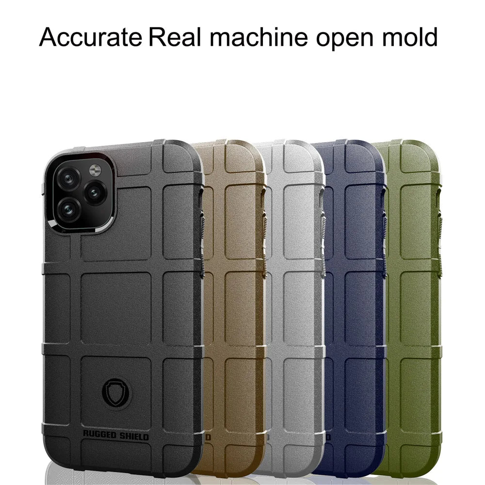 Shockproof Rugged Phone Case for Apple iPhone 15 16 Pro Max 13 12 Mini 11 Xr Xs 14 Plus Soft Silicone Protective armor Cover