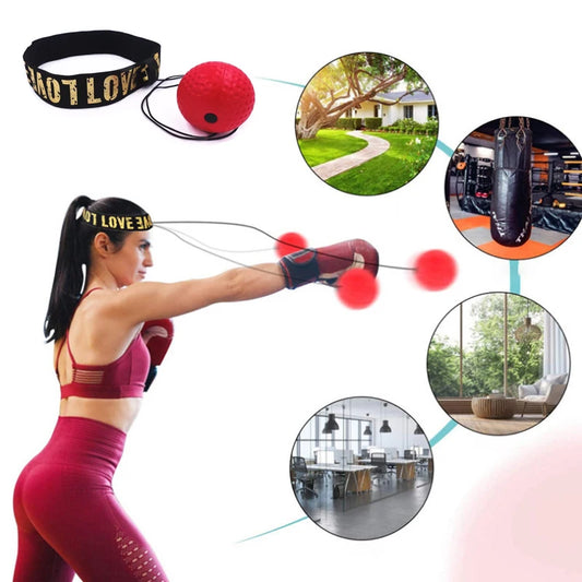 Boxing Reflex Ball Head-mounted PU Punch Ball MMA Sanda Training Hand Eye Reaction Gym Sandbag Muay Thai Boxeo Fitness Equipment