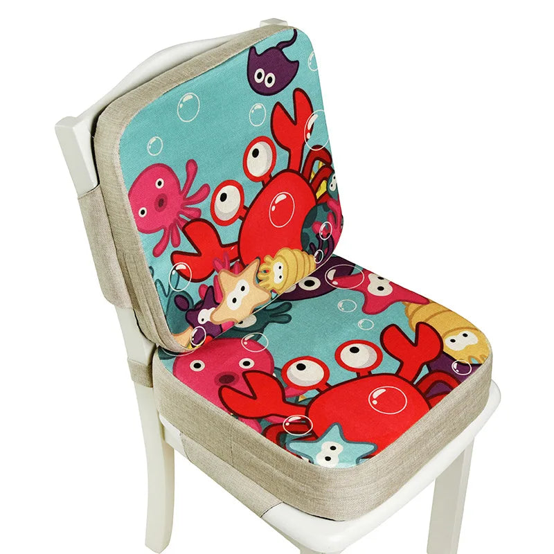 Baby Dining Cushion Children Increased Chair Pad Adjustable Washable Portable Removable Highchair Chair Booster Cushion Seat