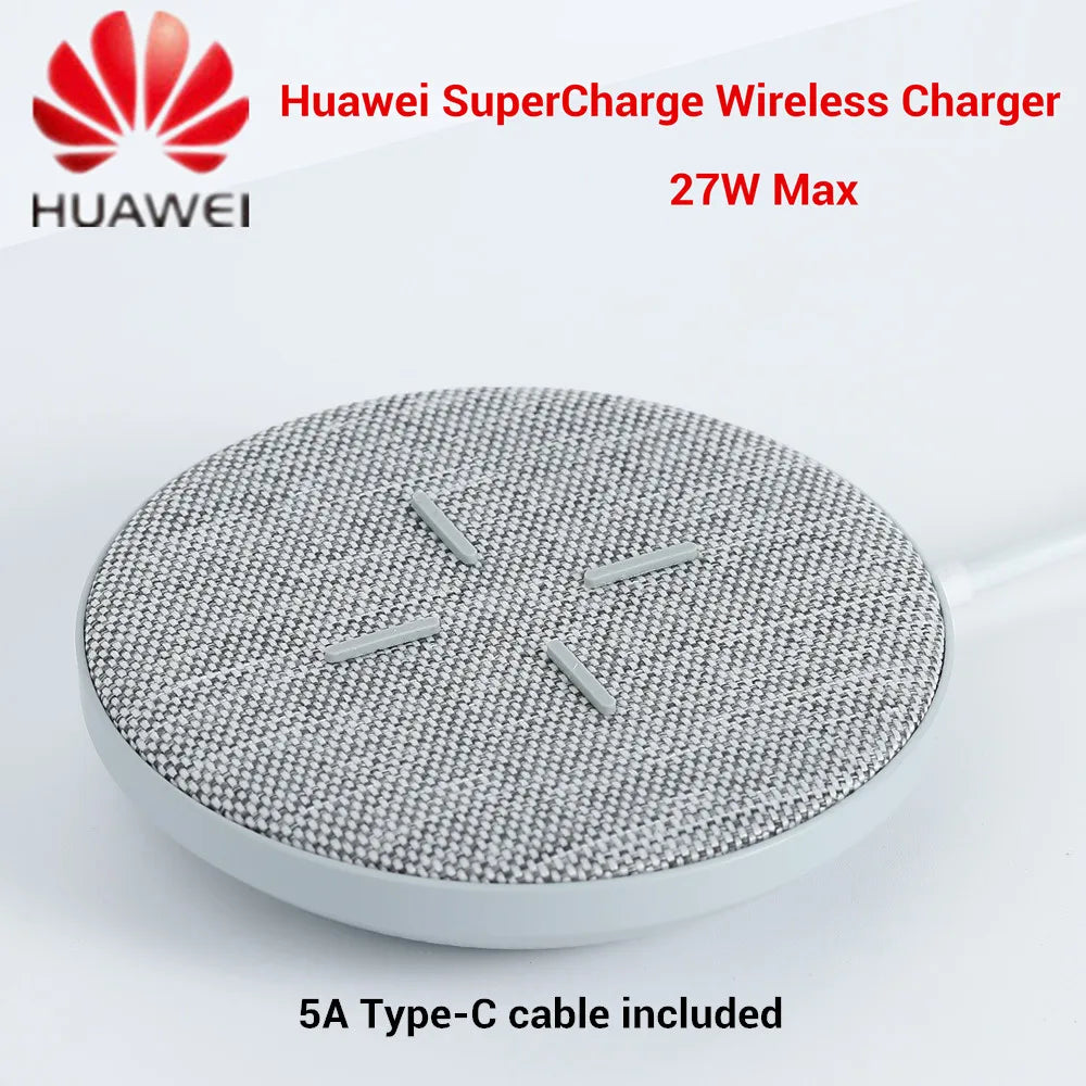 شاحن هواوي اللاسلكي CP61 Super Charge Max 27W لشحن Huawei Qi القياسي لسلسلة iPhone 15/14/13/12/11