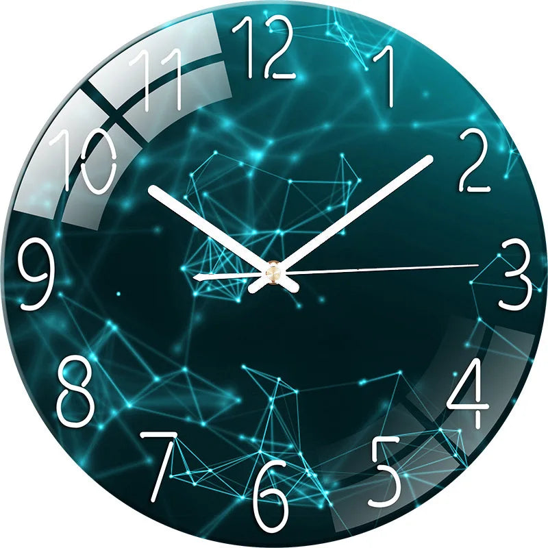 12 inch Galaxy Outer Space Wall Clock For Living Room Silent Clock Nebula Stars Art Abstract Universe Watch Home Astronomy