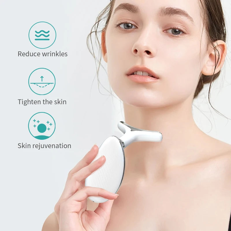 ANLAN Neck Face Beauty Device EMS Face Neck Lifting 3 Colors Light Heat Skincare Skin Tighten Reduce Double Chin Skin Care Tools