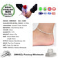 OMHXZJ Wholesale European Fashion Woman Girl Party Birthday Wedding Gift Simple Slim Blank 925 Sterling Silver Chain Anklet JL03