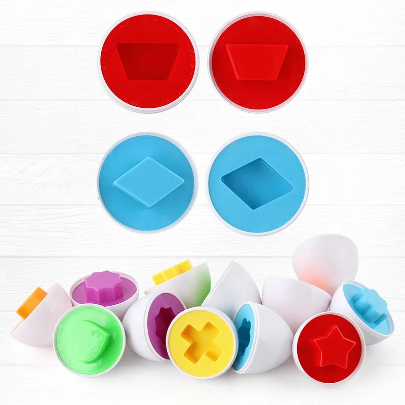 Baby Learning Educational Toy Smart Egg Toy Games Shape Matching Sorters Toys Montessori Eggs Toys For Kids Children 2 3 4 Years