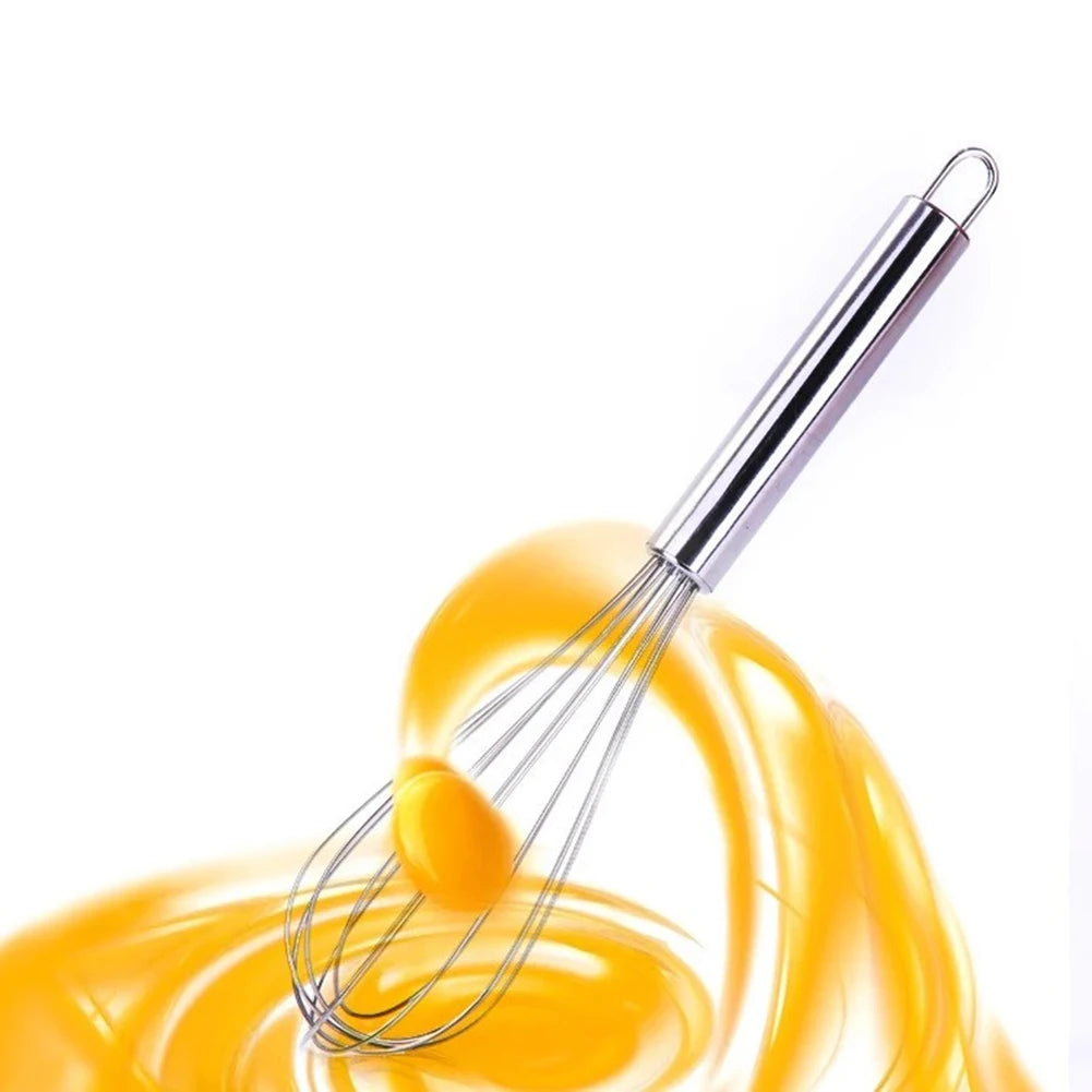 8/10/12 inches Stainless Steel Balloon Wire Whisk Manual Egg Beater Mixer Kitchen Baking Utensil Milk Cream Butter Whisk Mixer