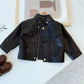 Spring Autumn Children Boys Girls leather jacketJacket 2021 New Fashion Handsome Baby Zipper Coat Kids Outerwear Leather Jacket