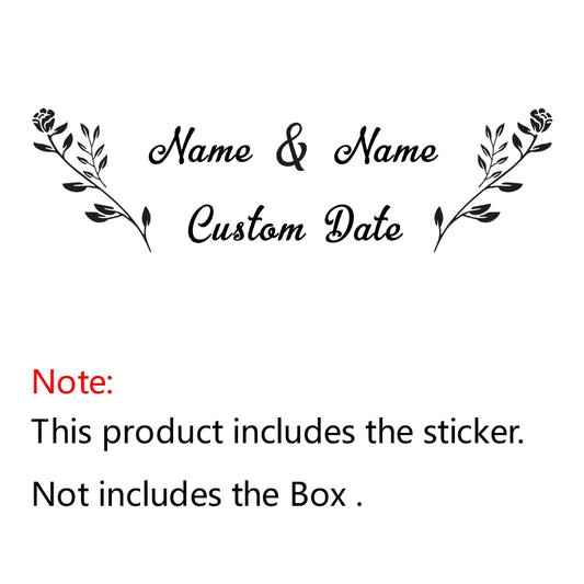 Wedding Cards and Gifts Box Vinyl Sticker Personalized Names Date Decals Custom Stickers For Wedding Boxs Art Decoration