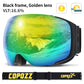 COPOZZ Magnetic Ski Goggles with Quick-Change Lens and Case Set 100% UV400 Protection Anti-fog Snowboard Goggles for Men & Women