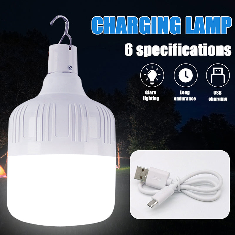 USB Rechargeable LED Bulb Emergency Lights Outdoor BBQ Camping Lantern Spotlights Hanging Lamp