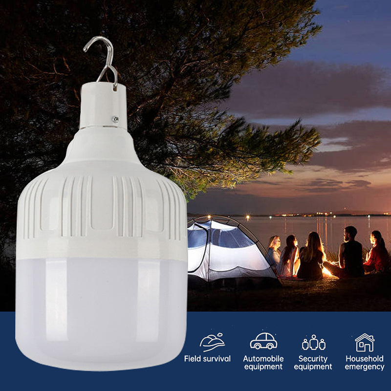 USB Rechargeable LED Bulb Emergency Lights Outdoor BBQ Camping Lantern Spotlights Hanging Lamp