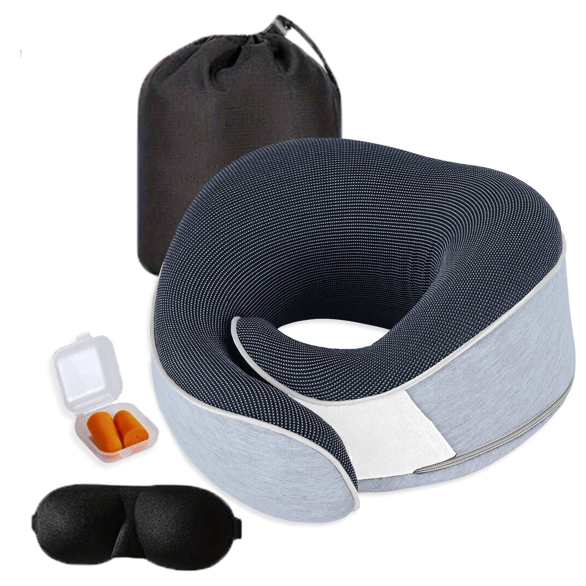 Package including in neck travel piilow