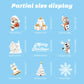 Double-Sided Christmas Window Clings Designs Snowflake Static Stickers Decoration White Xmas Ornaments Reusable Party Supplies