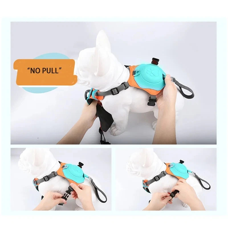 2-In-1 No Pull Dog Harness With Retractable Leash,Automatic Anti Burst Impact Function,Adjustable Breathable Dog Vest