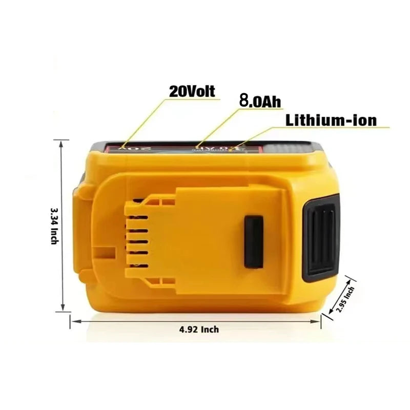 Led Light For Dewalt 18V Battery Portable Spotlight Cordless Outdoor Work Fishing Handheld Emergency ToolLight No Battery No USB