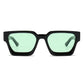 SHAUNA Ins Popular Women Square Sunglasses Retro Men Tinted Shades UV400