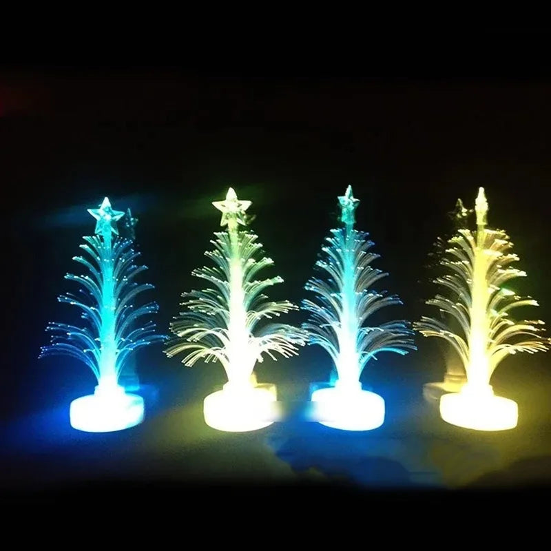 New LED Christmas Fiber Tree Christmas Day Home Decoration Props Colorful Colorful Fiber Christmas Tree Is Extremely Shiny