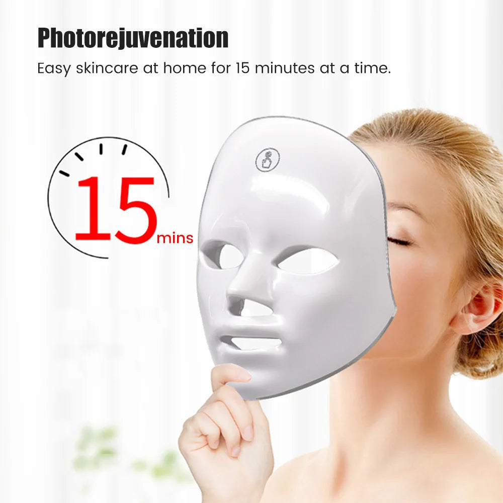 7 Colors Light Therapy Face Mask Photon Therapy LED Facial Mask Korean Skin Care Anti Wrinkle Skin Mouisture Machine Face Care