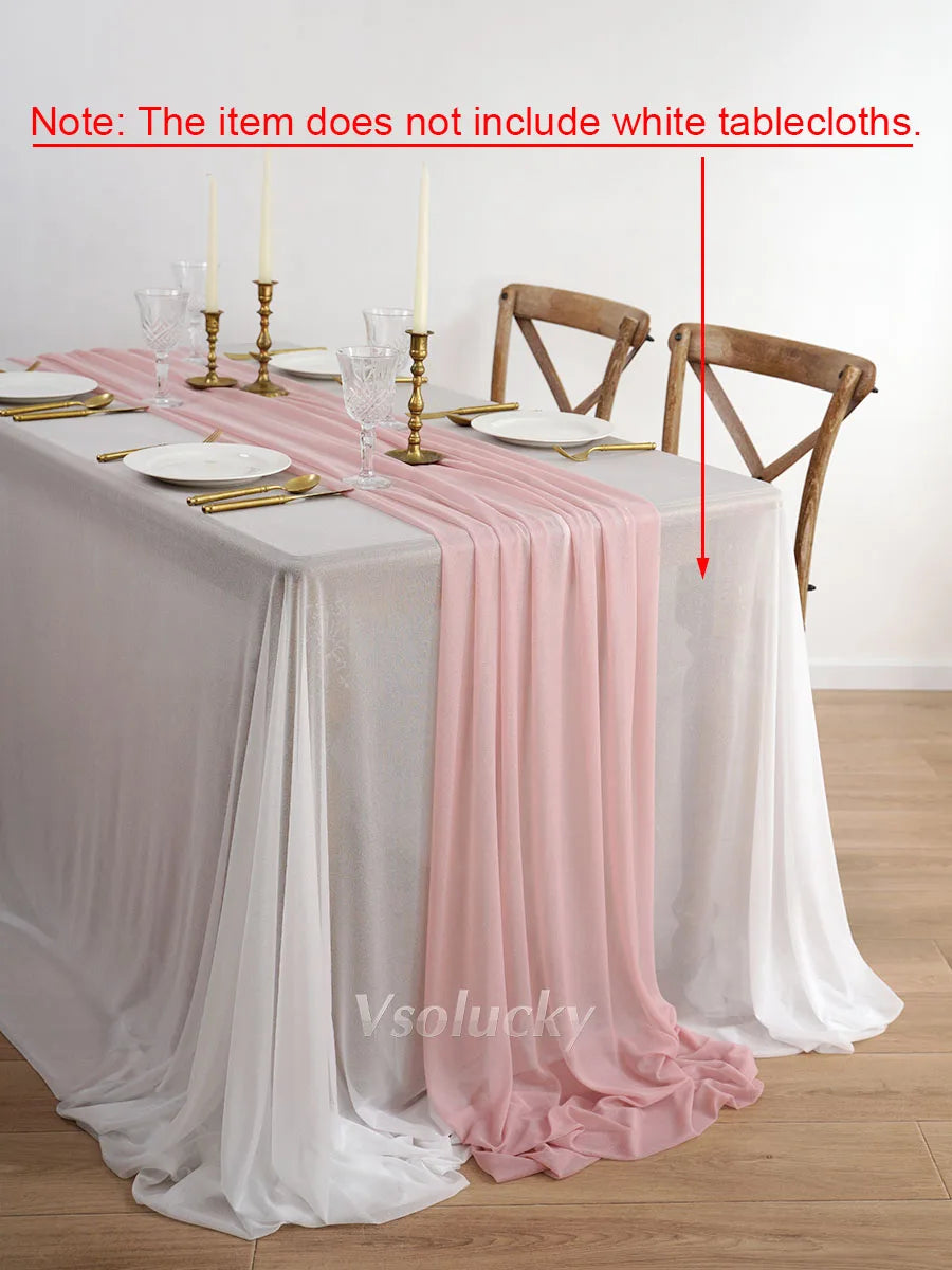 Table Runner Luxury Sheer for Wedding Rustic Boho Party Bridal Shower Birthday Christmas Decorations