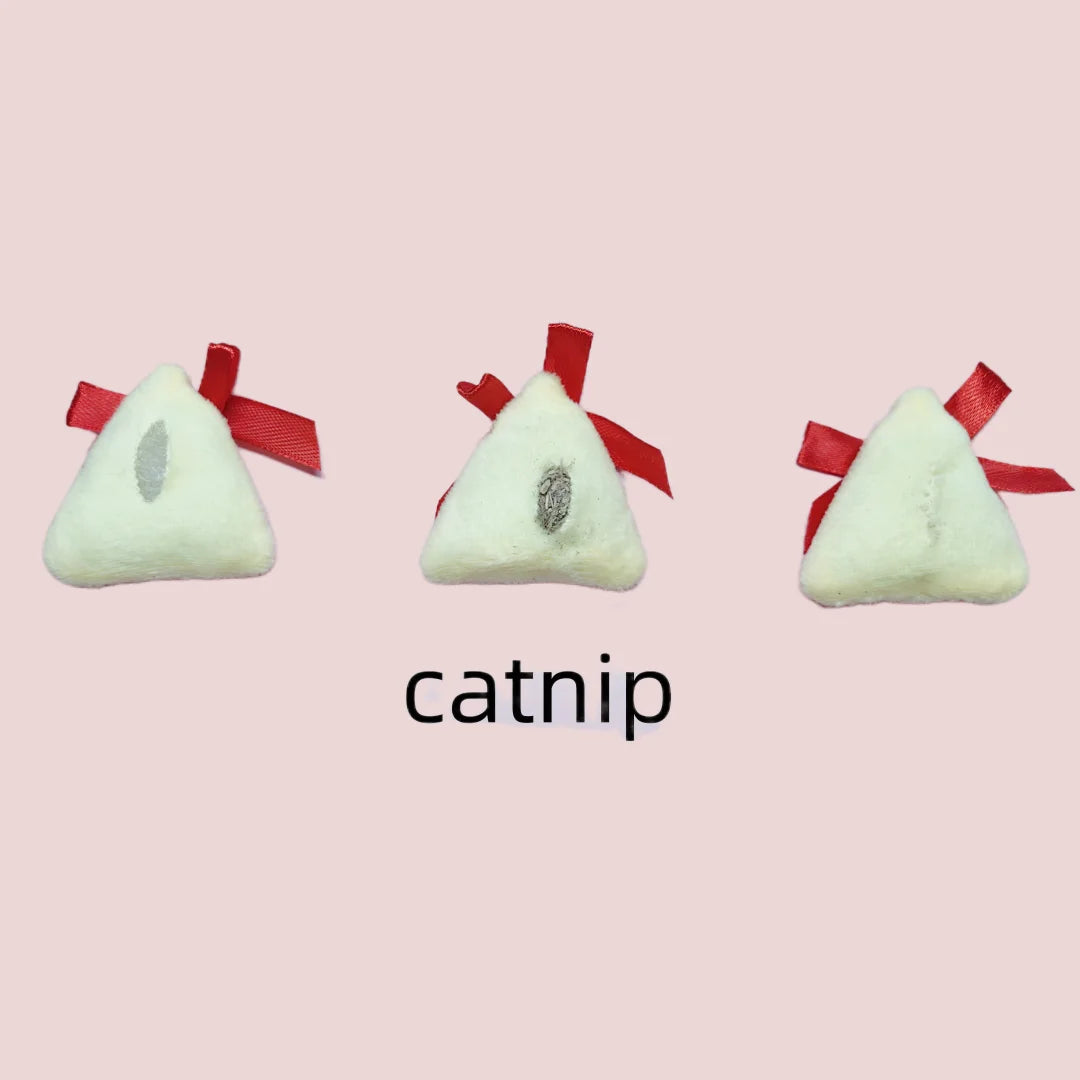 Cat Catnip Toy Set Kitten Mini Plush Chewing Toy Pet Mint Toy With Scent Teeth Grinding Thumb Pillow Pet Catnip Toy