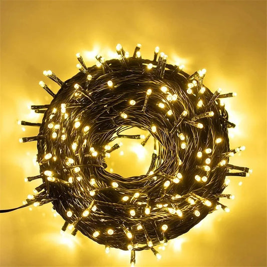 10/20/30/50M LED Christmas Tree Fairy Lights Outdoor Waterproof Garden String Lights for Party Wedding Garland Backyard Decor