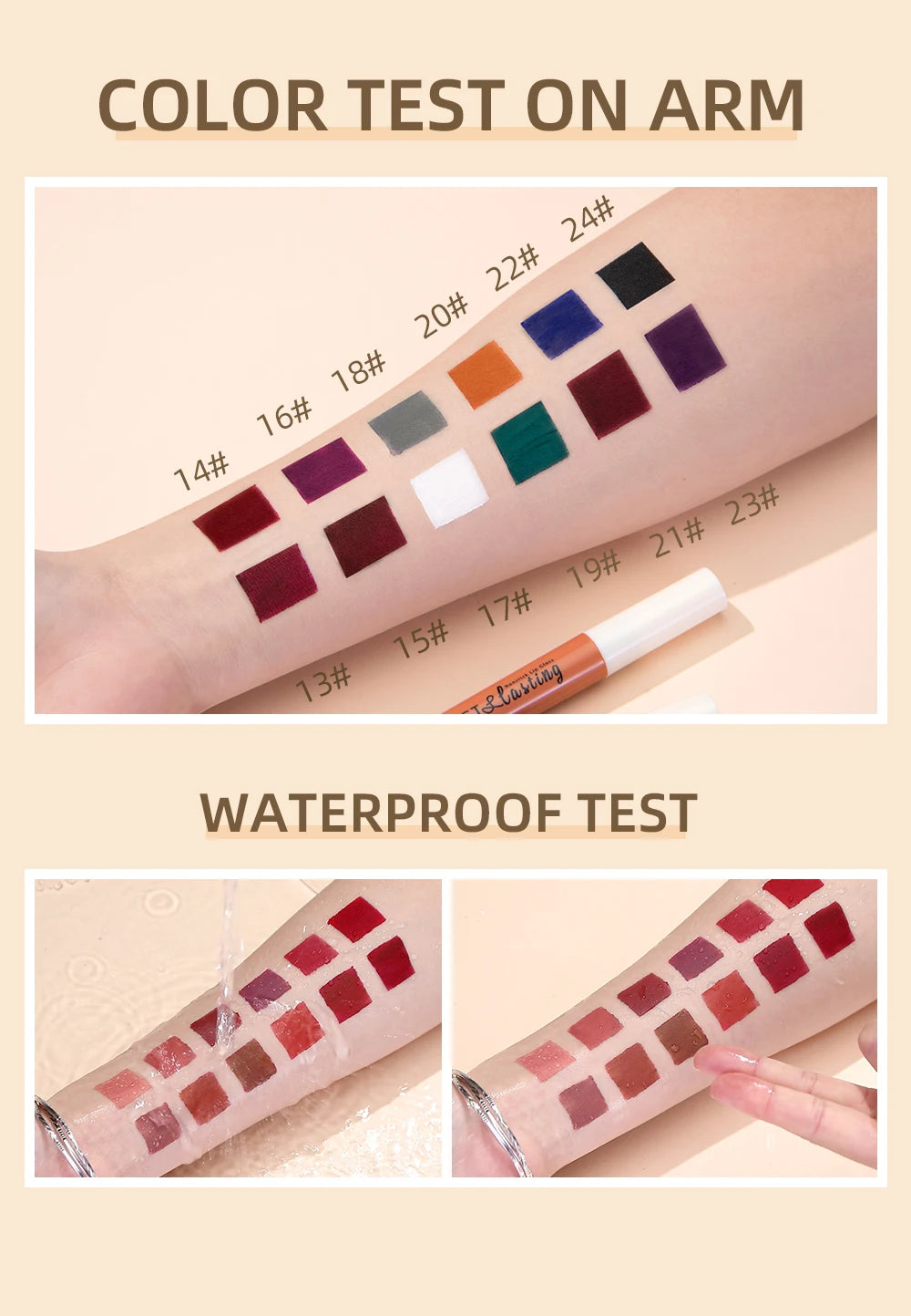 QIBEST Sexy Red Matte Lip Gloss Long Lasting Velvet Liquid Lipstick Lip Makeup Women Beauty Nonstick Cup Waterproof Lipgloss Hot