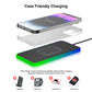 Car Wireless Charger 15W Fast Charging Pad Anti-skid Mat Holder with LED Atmosphere Light for iPhone 13 14 Samsung S22 S21