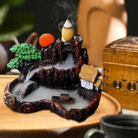 Backflow Incense Burner New Ornaments Incense Burner Ceramic Waterfall Backflow Incense Holder Incense Cones For Home Incense