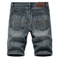 Summer Shorts Jeans Men Denim Pants Stretch Dark Blue Fashion Design Men's Jeans Slim Straight Male Short Jeans Hombre