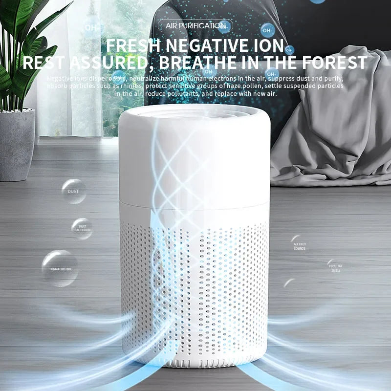 Xiaomi Youpin New Desktop Air Purifier Filter Negative Ion Purification Sterilization Deodorizing Portable Car Freshener Home