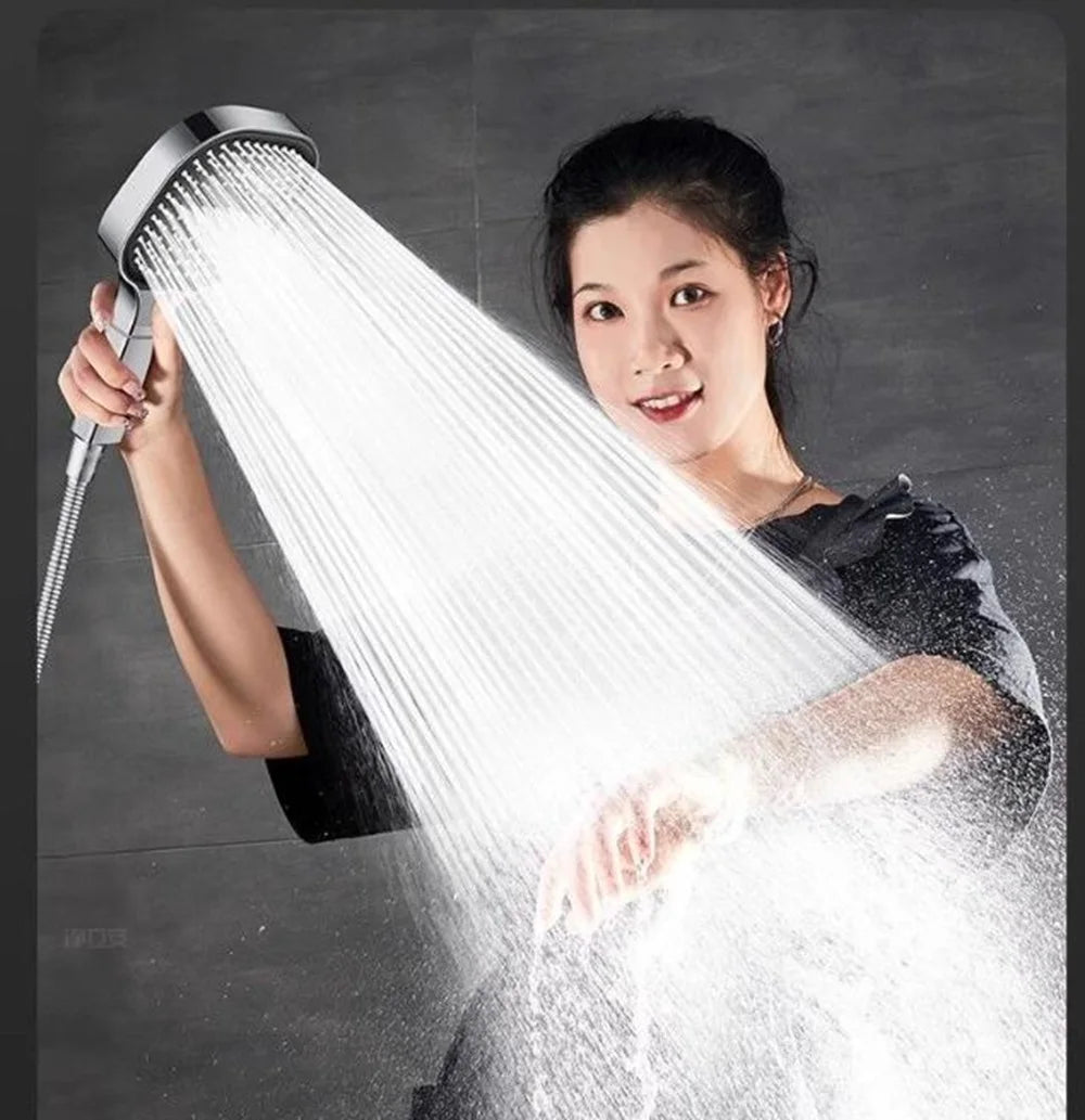 New 13CM Large Panel 3 Modes Shower Head High Pressure Water Massage Shower Head With Filter Element Bathroom Accessories 2024