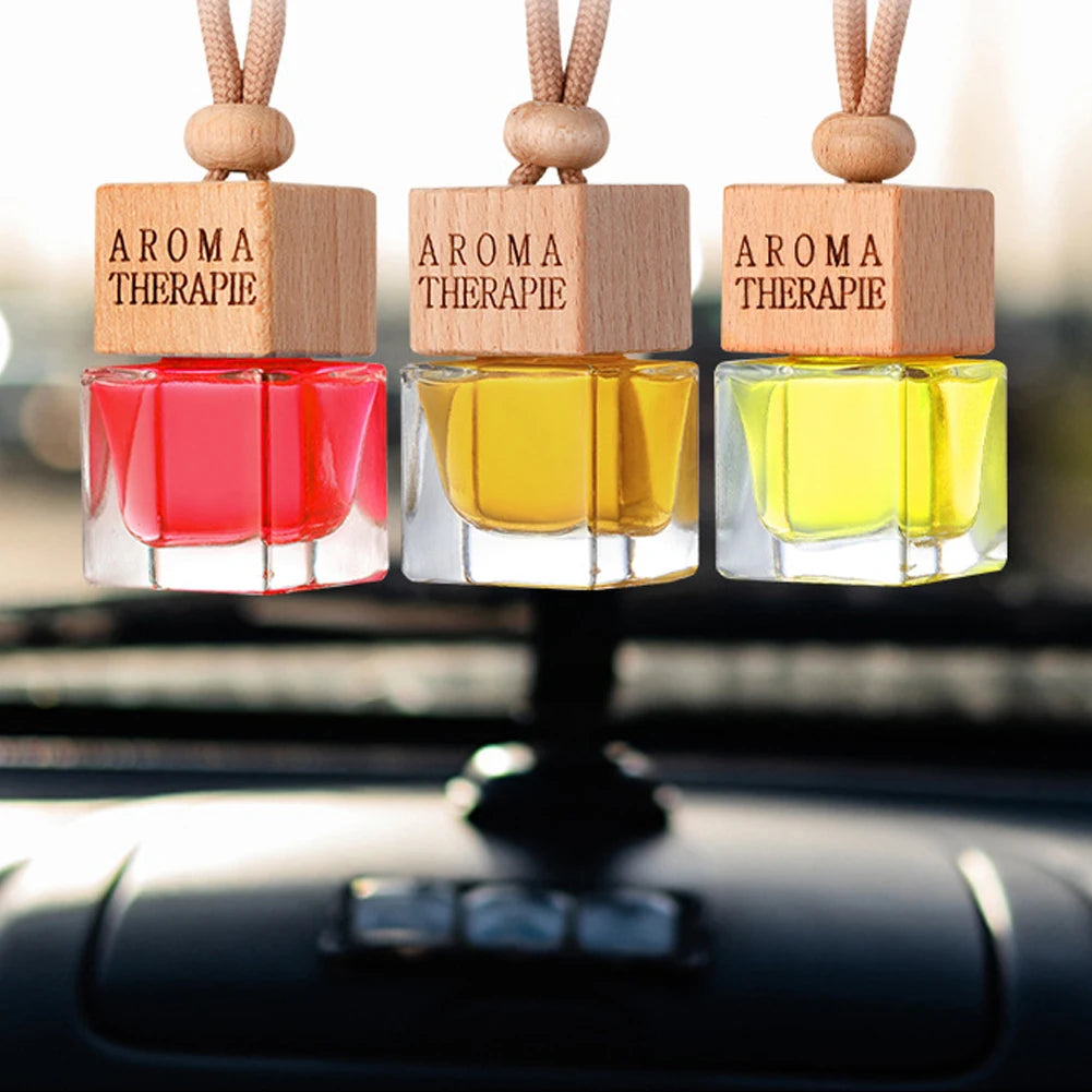 New Car Perfume Hanging Bottles Aromatherapy Refillable Air Freshener Diffuser Fragrance Pendent Bottle Auto Sapper Pendant