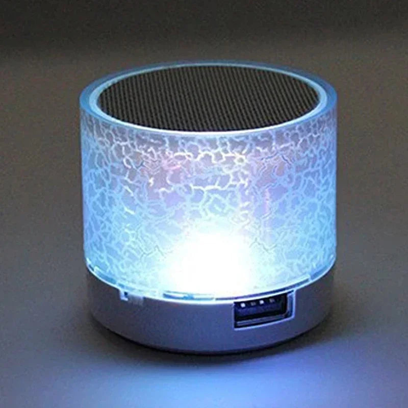 蓝牙扬声器迷你无线扬声器裂纹 LED TF 卡 USB 低音炮便携式 MP3 音响无线扬声器适用于智能手机