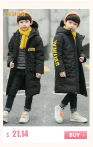 Winter Ski Suit Baby Jumpsuit Boy Overalls Warm down jacket Kids toddler girl Clothes Children Clothing faux fur coat overcoat