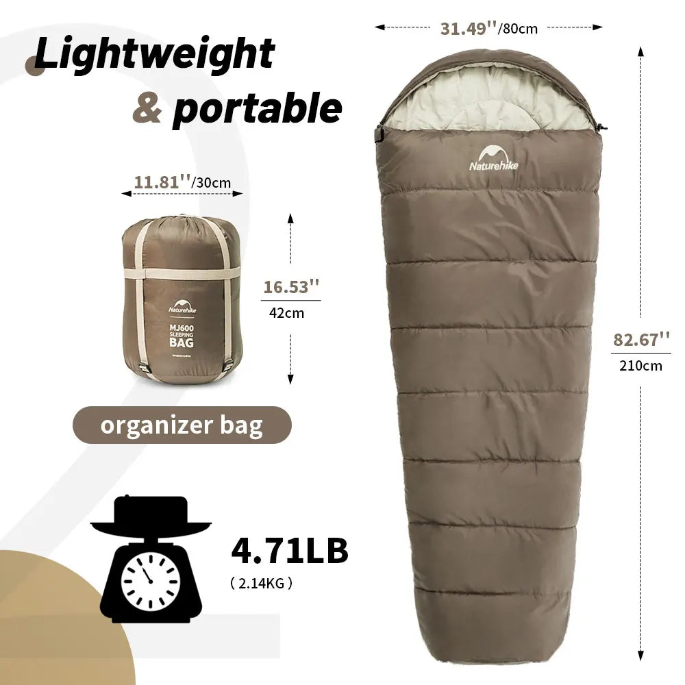 Naturehike Outdoor Ultralight Sleeping Bag High Quality Fluffy Down Sleeping Bag Camping  Sleeping Bag Portable Durable 3 Season