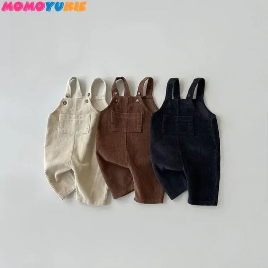 2023 Newborn Clothes Boy's Corduroy Jumpsuit Autumn Winter Jumpsuits Girl's romper Casual Bib Pants Overalls  Baby kids clothes