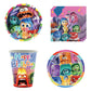 Disney Inside Out 2 Party Decorations Supplies New Inside Out Theme Tableware Set Happy Banner Backdrop Anxiety Balloons Kit Kid