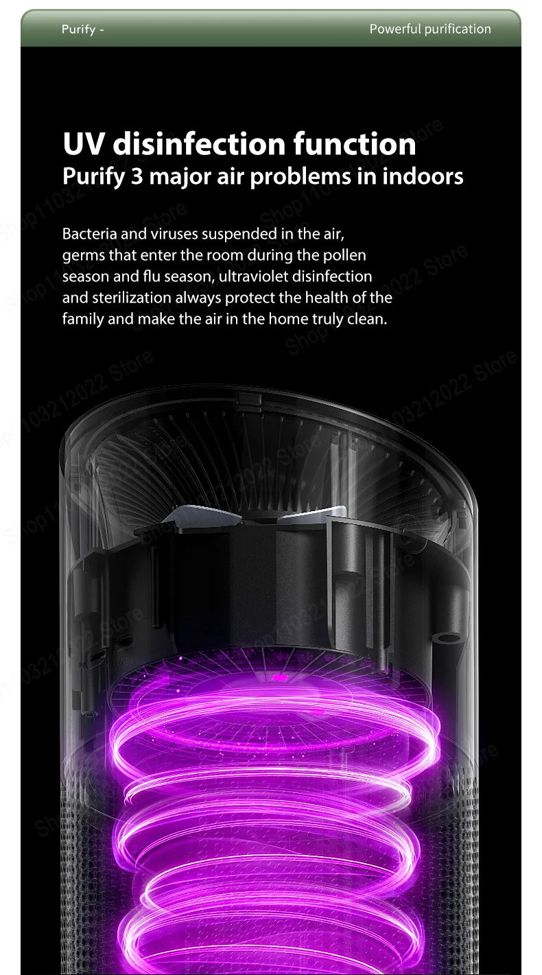 Xiaomi Youpin Air Purifier Portable Fresheners Filter Air Cleaner Peculiar Smell Secondhand Smoke Filter Digital Display Home