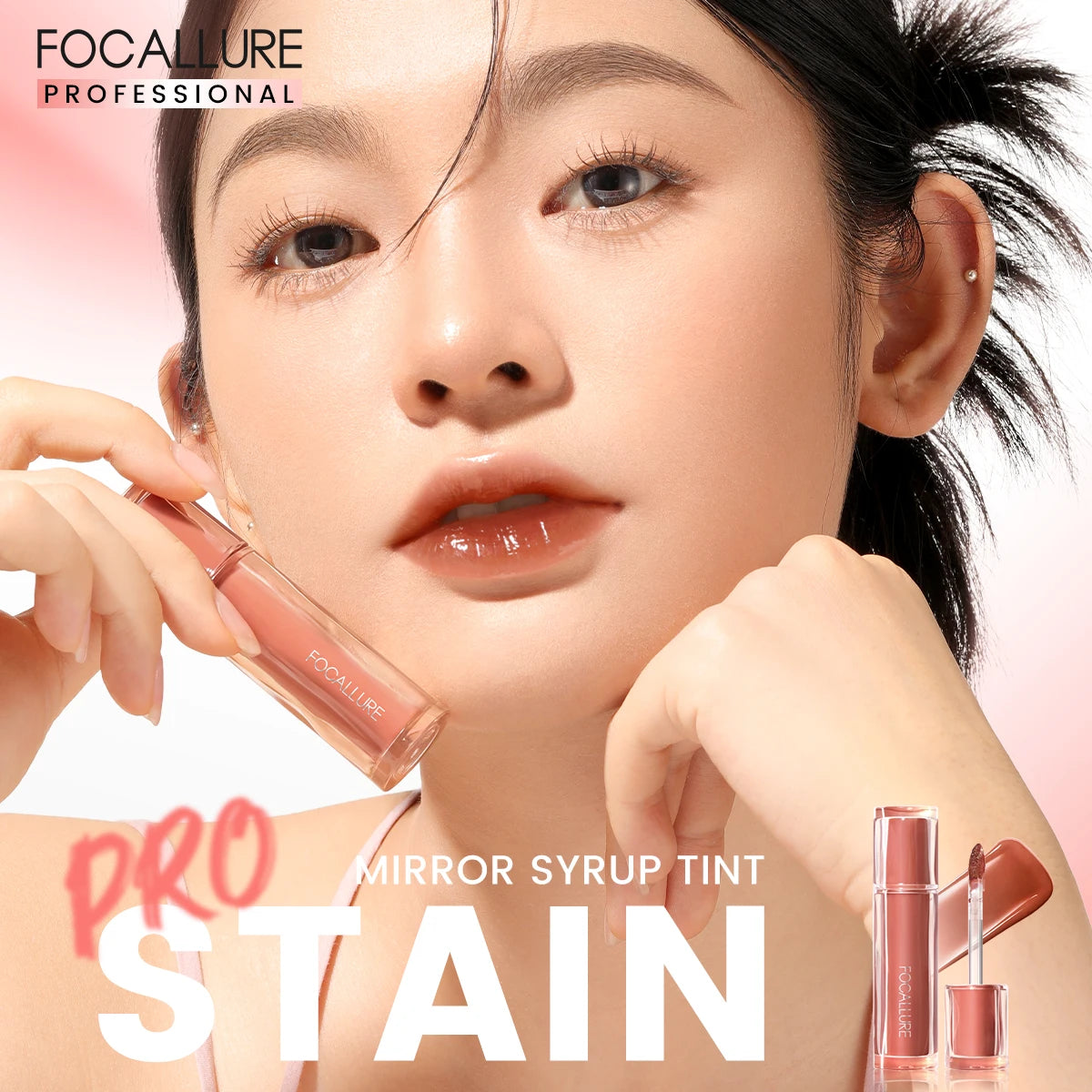 FOCALLURE Jelly Mirror Liquid Lipstick Non-stick Cup Moisturizing Lip Gloss Long Lasting Sexy Water Glossy Lip Tint Makeup