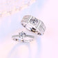 Real 925 Sterling Silver Woman's High Quality Jewelry New Crystal Zircon Couple Ring For Men XY0396